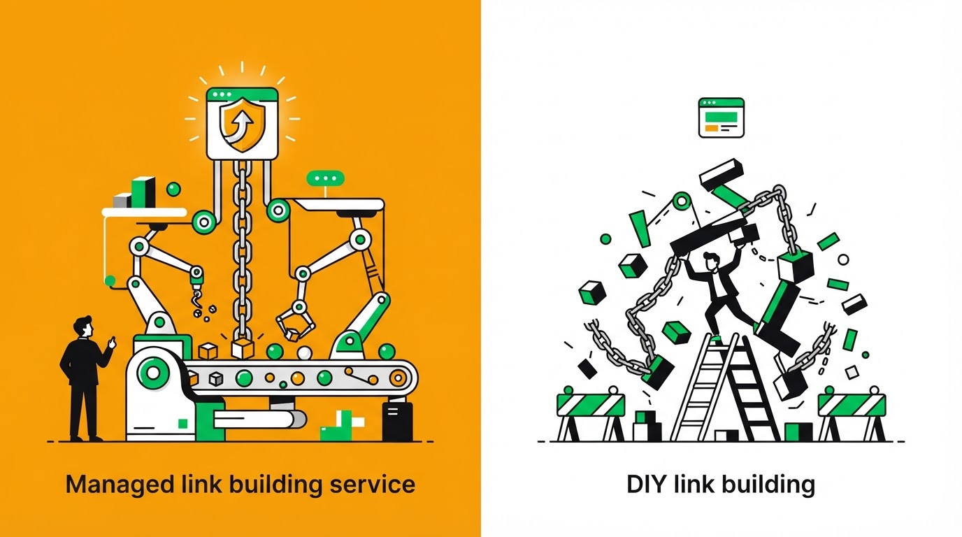 Managed link building service vs DIY link building