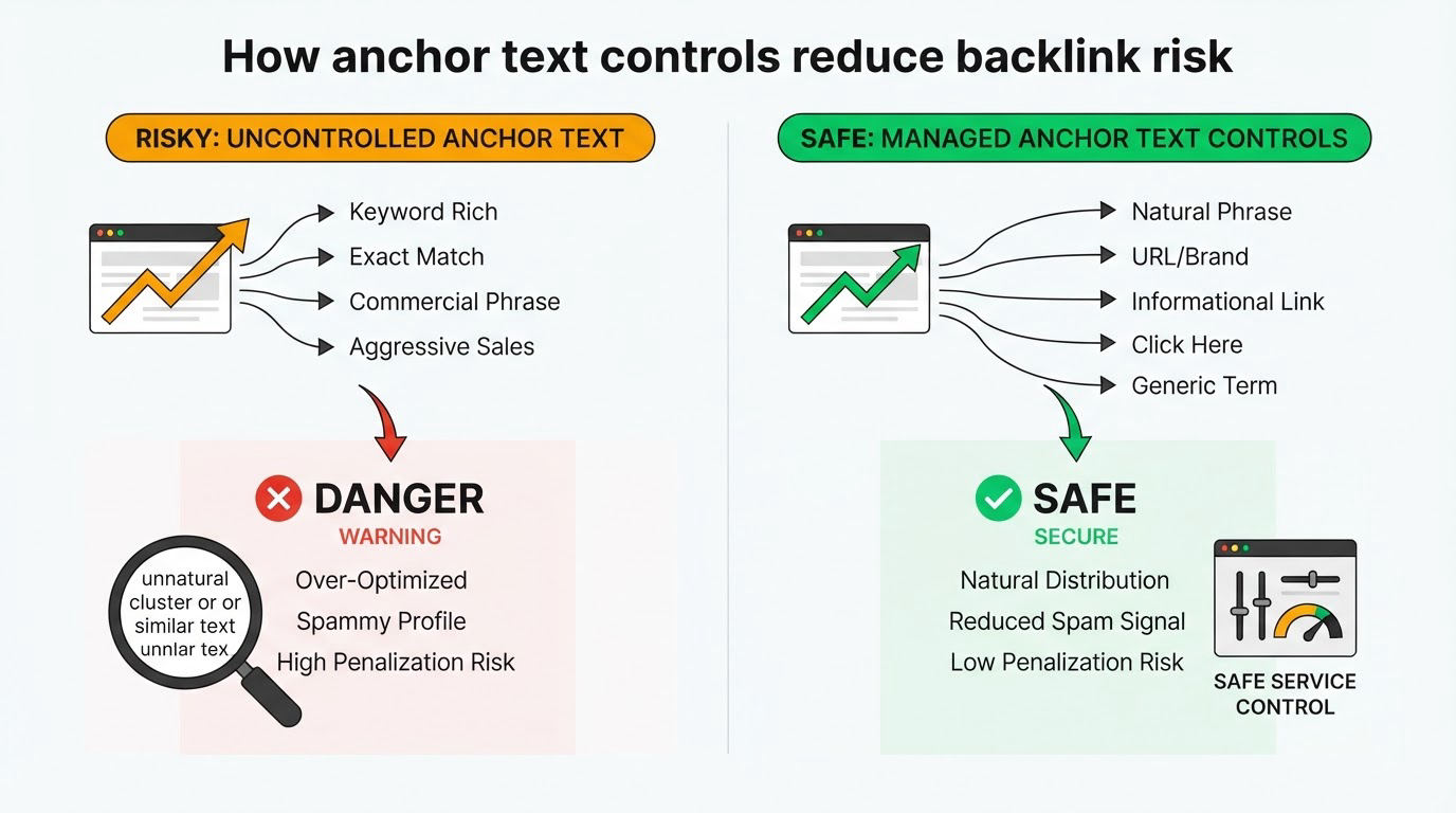 How anchor text controls reduce backlink risk